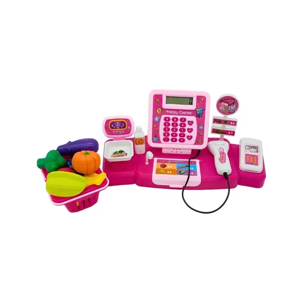 Caja Registradora Infantil Rosa Con Sonido