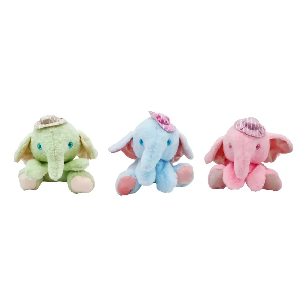 Peluche Elefante Con Gorro Bebe Muñeco Suave Infantil 20cm