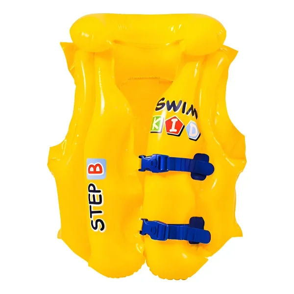 Chaleco Salvavidas Para Niños Flotador Inflable Ajustable Amarillo 6-10