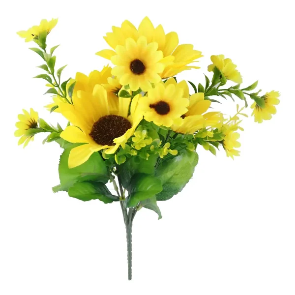 Ramo Girasol Artificial Expreso Polar 30cm Decoración Amarillo