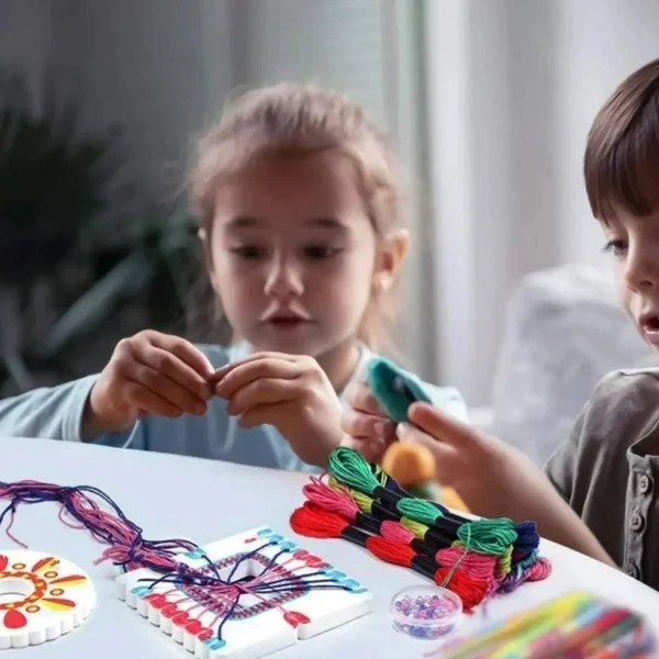 Kit Bijouterie Infantil Pulseras Mostacillas Hilo 5+ Años