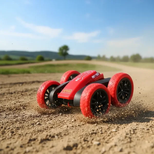 Auto A Control Remoto Stunt Car Giro 360 Acrobacias Pro Rojo Stunt Car