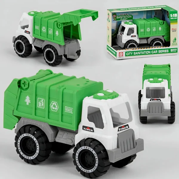 Camion Recolector De Basura Juguete A Friccion Color Verde