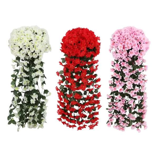 Ramo Flor Planta Colgante Jardin Artificial Interior 80cm