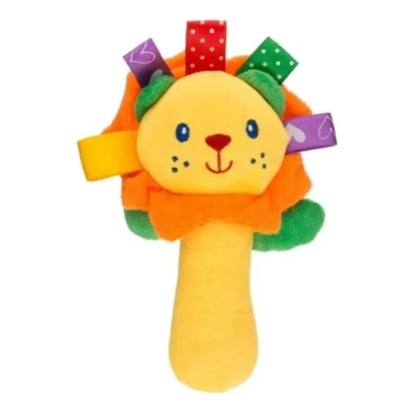 Sonajero Bebe Leon Amarillo Felpa Chifle 0-3 Años