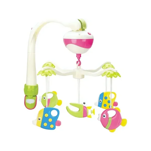 Movil Musical Bebe Con Sonido Para Cuna Y Practicuna Blanco