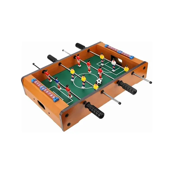 Juego De Mesa Mini Futbolito Metegol De Madera Marron