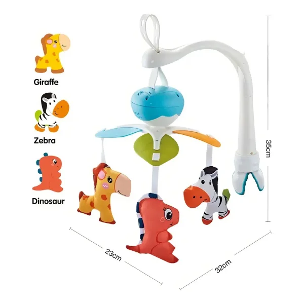 Movil Musical Cunero Animales Cuna Cochecito Bebe Multicolor