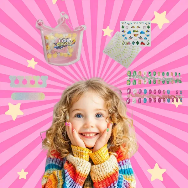 Set De Belleza Manicura Juguete 2 En 1 Uñas Bijou Pulseras
