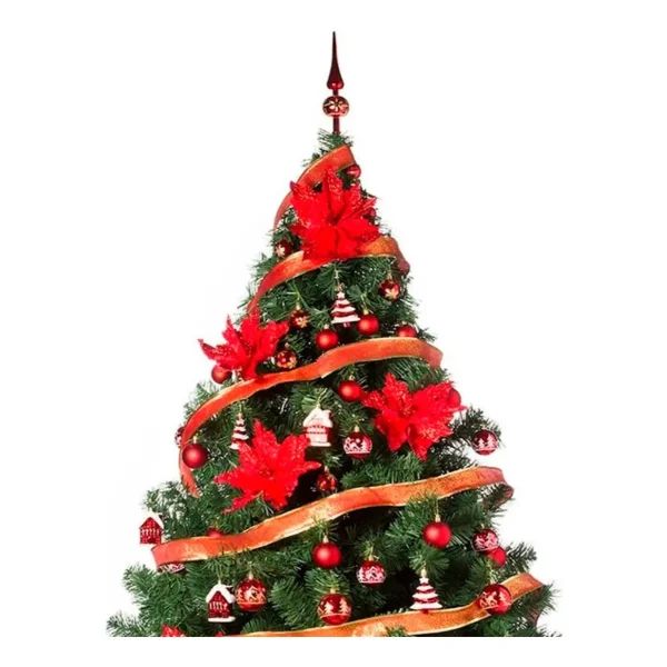 Arbol de Navidad Montañes Deluxe 2,10mts Con Adornos Kit X72