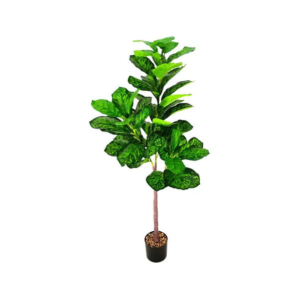 Ficus Artificial 130cm Verde Claro Expreso Polar Con Maceta Decorativa