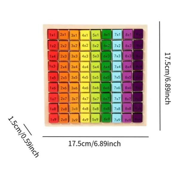 Tabla De Multiplicar Madera Didáctica Juguete Montessori Multicolor