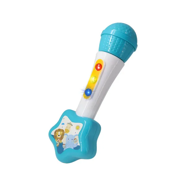 Microfono Bebes Musical Con Luz Y Sonido Color Blanco