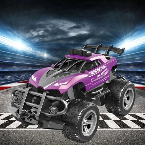 Auto A Radio Control Remoto Stunt Mini Acrobático Rc A Pilas Color Violeta Azul