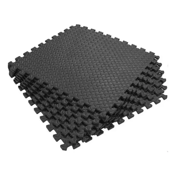 Piso Goma Eva Gym Pack X4 Encastrable 10mm Con Bordes