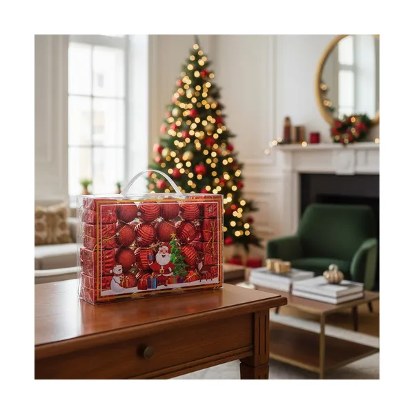 Bolas De Navidad 4cm Valija Adornos Colgante Navideño X24