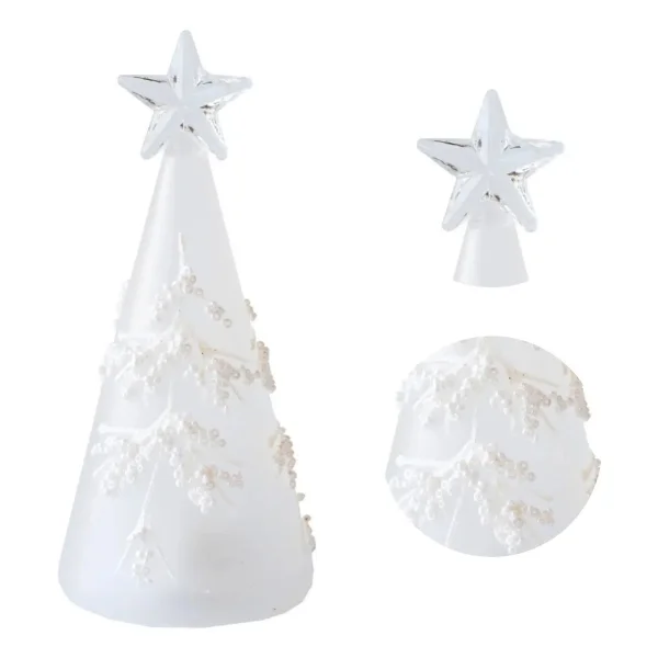Arbolito De Navidad 15cm Con Luz Decoracion Adorno Navideño