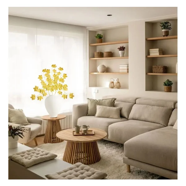Jardín Vertical Artificial Ramo Sin Maceta 60cm Expreso Polar Plástico Dorado