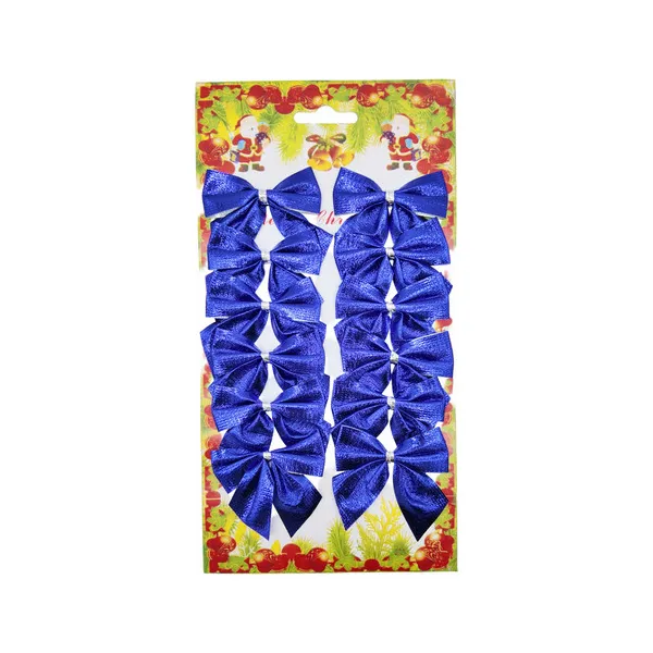 Adornos Decoración Árbol De Navidad Moños Brillante X12u