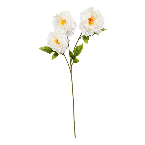 Peonias Artificiales Tallo Largo 70cm 3 Flores Deco Eventos Rosa