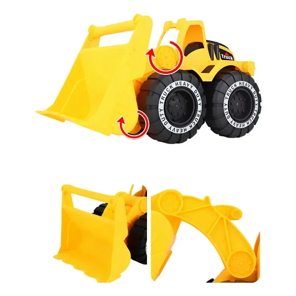 Excavadora Juguete Friccion Amarillo Truck 25cm