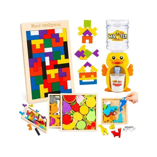Combo Juguetes Didacticos Kit Bundle X3 Madera