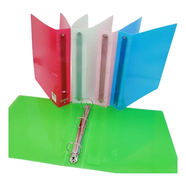 Carpeta Escolar Numero 3 Transparente X5 Unidades Colores N3