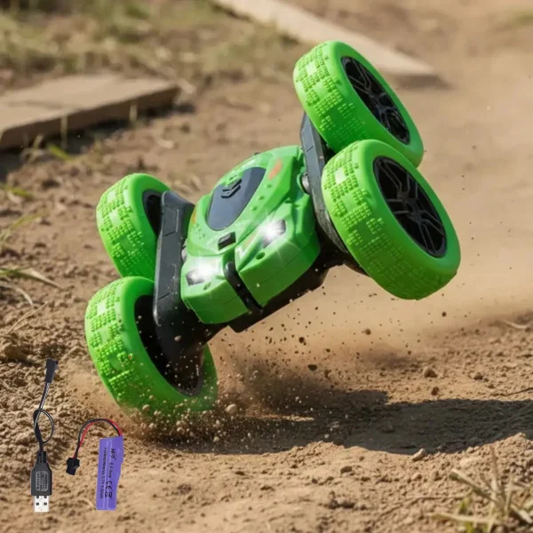 Auto A Radio Control Remoto Luz Giro 360° Acrobatico Stunt