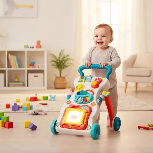 Andador Musical 3 En 1 Bebe Con Luz Y Sonido