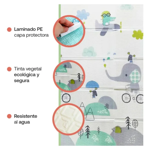 Alfombra Antigolpes Plegable Bebes Reversible 150x200cm