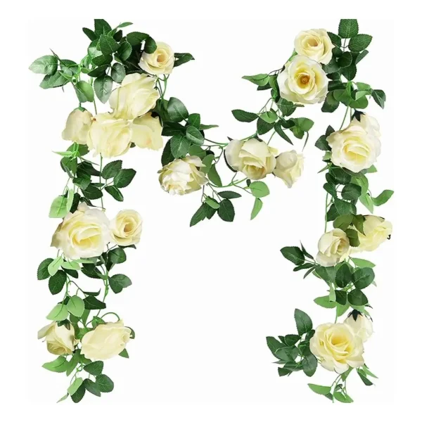 Flores Artificiales Enredadera Guía De Rosa Guirnalda 2mts