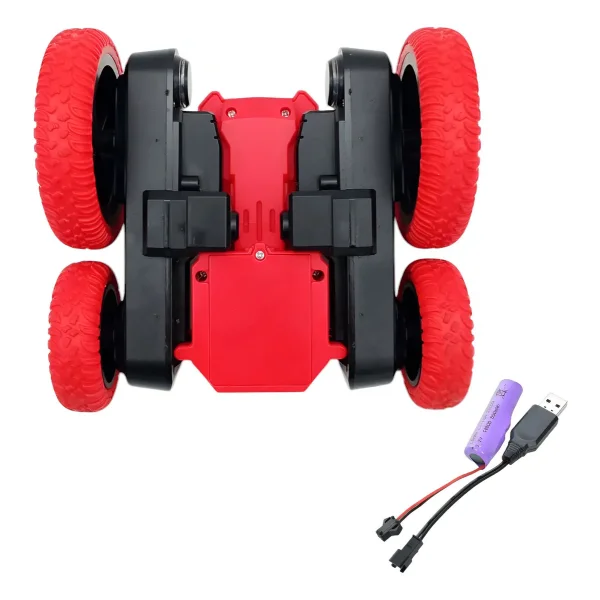 Auto A Control Remoto Stunt Car Giro 360 Acrobacias Pro Rojo Stunt Car