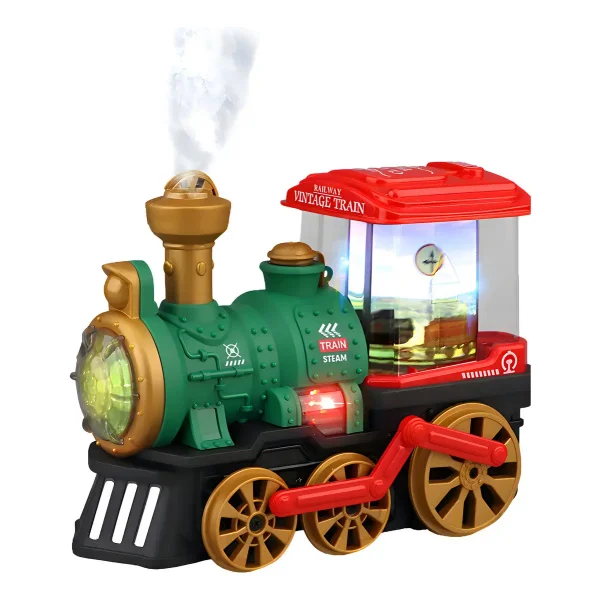 Tren Eléctrico Vintage Expreso Polar Rojo Con Luz Sonido Y Efecto Humo Tren Vintage