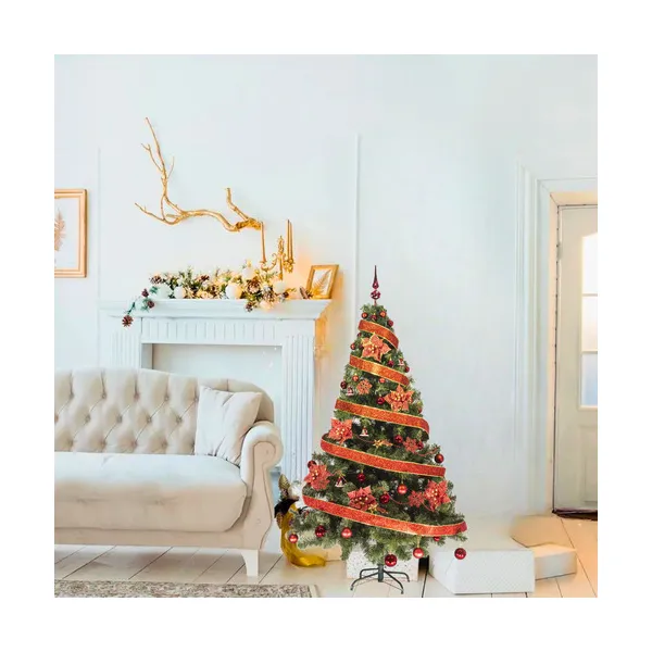 Arbol De Navidad Tronador Lujo 1,80mts Con Adornos Kit X60