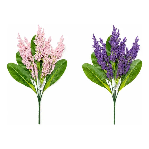 Ramo Artificial Flores Lavanda Astilbe Decoración Hogar 40cm Violeta