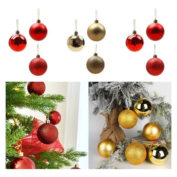 Bolas De Navidad 6cm Adornos Navideños X72 Piezas Decoración
