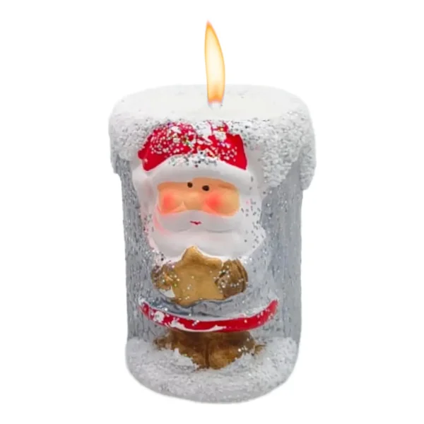 Vela Navideña Portavela Pesebre Deco Navidad Ceramica X1u.