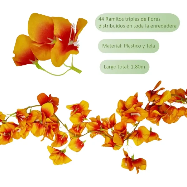 Guirnalda De Flores Artificiales Enredadera Decoracion 1.8m