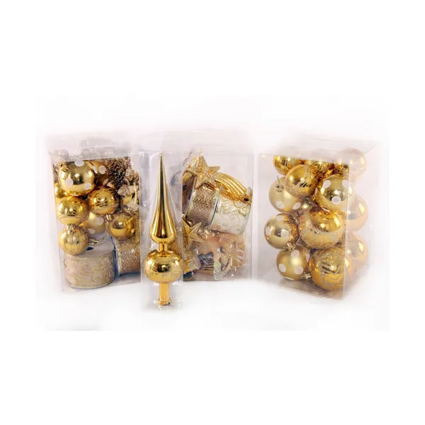 Kit Adornos Navidad Oro 72 Piezas