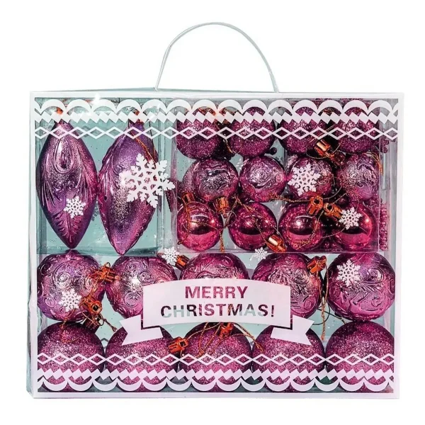 Adornos Navideños Set Decoracion 33u Surtido Navidad Bolas