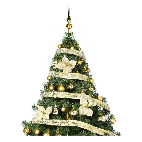 Arbol Navidad Montañes Deluxe 1.30mts Decoración Oro