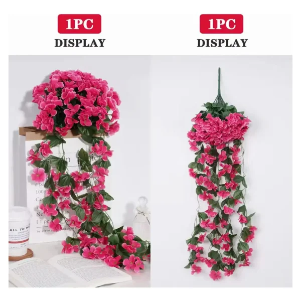 Ramo Flor Planta Colgante Jardin Artificial Interior 80cm