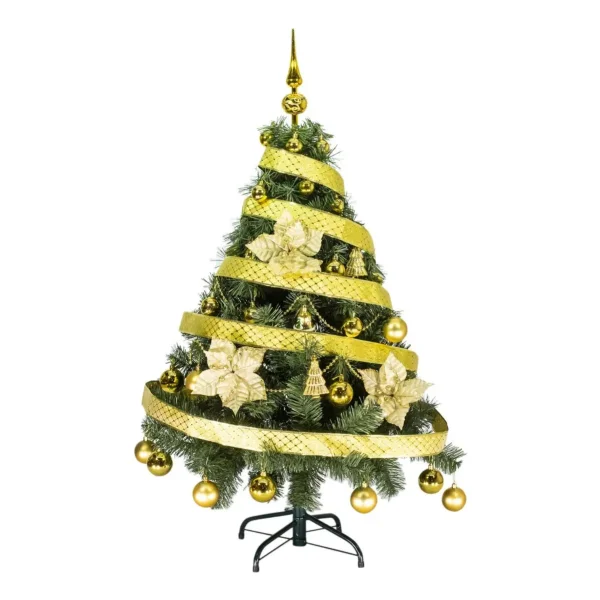  Arbol De Navidad Tronador Lujo 1,20mts Con Adornos Kit X30