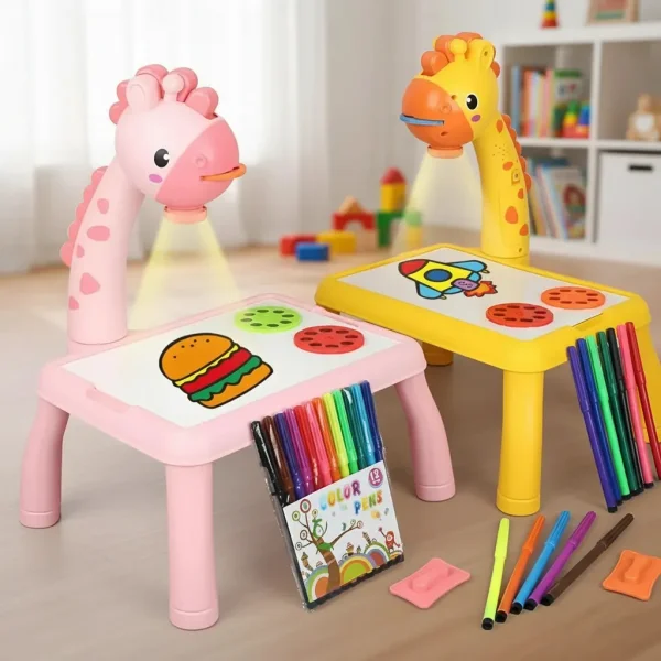 Mesa Didactica Con Proyector De Dibujo Pizarra Con Fibras