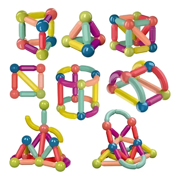 Bloques Magneticos Para Armar 42 Piezas Circulares Niños 3+