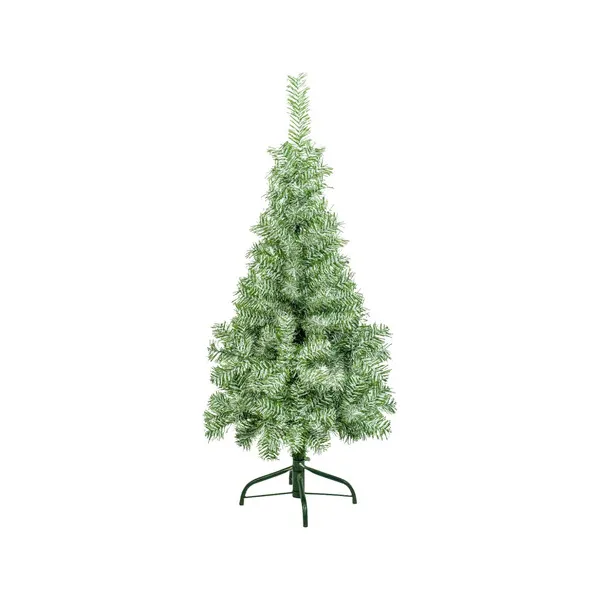 Árbol De Navidad Tronador Slim Nevado 1.20mts Base Metal