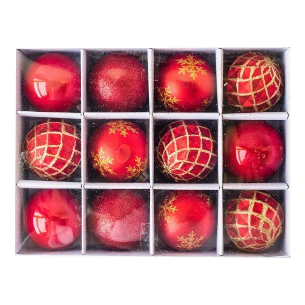 Navidad Adornos Bolas Navideñas Decoradas 6cm X48 Decoración