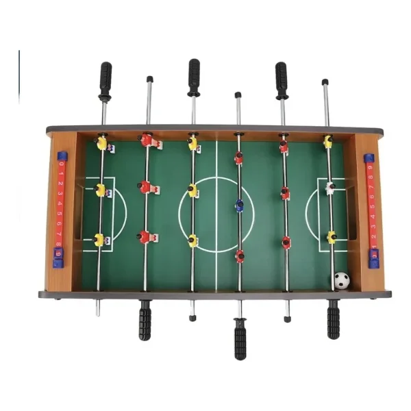 Juego De Mesa Mini Futbolito Metegol De Madera Marron