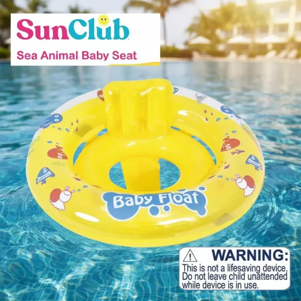 Aro Salvavidas Flotador Inflable Bebe Para Pileta 63cm Amarillo