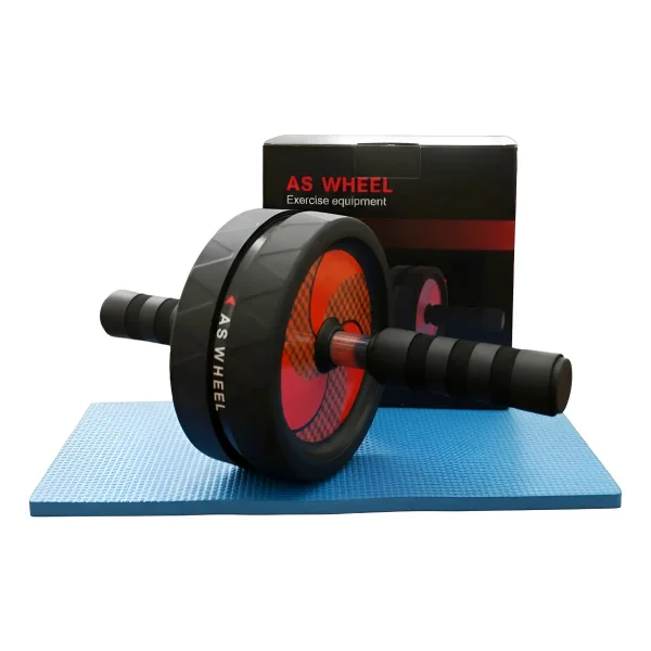 Rueda Para Abdominales + Mini Mat Antideslizante Color Negro Negro